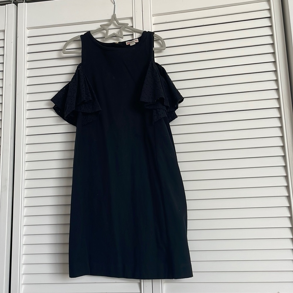 NWOT J.Crew Girls Cold Shoulder Dress with Eyelet Ruffles